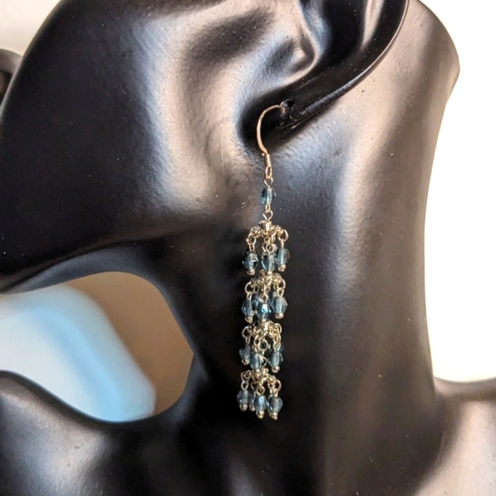 Gennaro Chandelier Silver Tone‎ Earrings